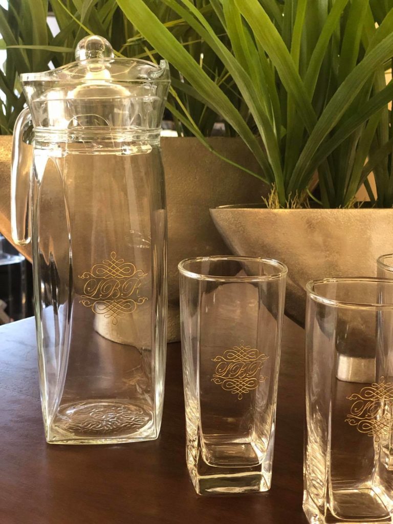 Pitcher and Glasses Set Customized Chic
