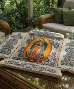 Triptych of Our Lady of Guadalupe - Blue & White