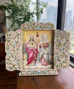 Triptych of Twin Hearts