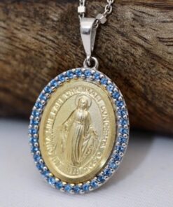 Miraculous Medal Pendant - two-tone