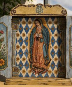 Triptych of Our Lady of Guadalupe - Teal